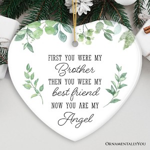 My Brother, My Angel Ornament, Sentimental Memorial Christmas Gift| OrnamentallyYou - 1 of 4