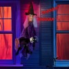 Slickblue 3FT Halloween Witch Outdoor Hanging Decor with Motion, LED Lights, and Terrifying Sounds - 3 of 4