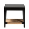 bali & pari Freya Modern Bohemian Black Finished Bayur Wood End Table - 3 of 4