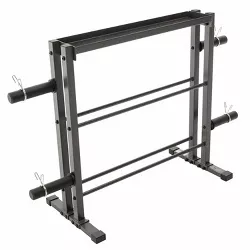 Impex DBR-0117 Marcy Steel Olympic Sized 3 Level Combination Weight, Kettle Ball, and Dumbbell Storage Rack for Home Gym, Holds up to 1,000 Pounds