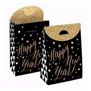 Big Dot of Happiness New Year’s Eve - Gold - New Years Eve Gift Favor Bags - Party Goodie Boxes - Set of 12 - 1 of 4