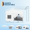 10X10FT Instant Pop Up Canopy Tent with 4 Side Walls, Heavy Duty Waterproof UPF 50+ UV Protected Canopy with Wheeled Carry Bag - 2 of 4