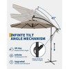10FT Offset Patio Umbrella,  UPF 50+, Easy Tilt, 8 Ribs for Backyard, 360° Rotating Cantilever Hanging Umbrella for Pool, Deck, Garden - 4 of 4
