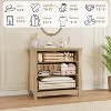 3-Drawer Dresser - Tall Boho Dresser with Curved Legs and Rattan Accents, for Living Room, Bedroom, Natural - 4 of 4