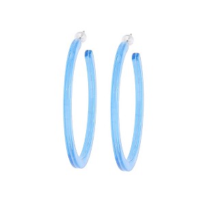 SOHI Women's Azure Blue The Paradiso Hoop Earrings - 1 of 4