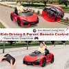 12V Ride On Car for Kids, Battery Powered Sports Car Toy for Boys & Girls, with USB, Music, Remote Control, Headlight - 3 of 4
