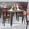 Flash Furniture Wright Set of 2 Commercial Grade Dining Chairs with 500 LB. Capacity Steel Frame, Solid Wood Seat, and Boomerang Back - 4 of 4