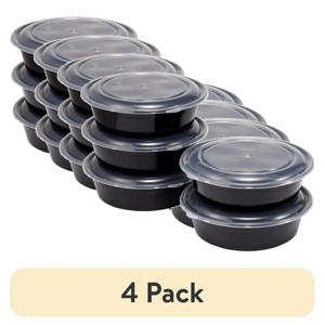 Racxily (4 Pack)5-Pcs 1L Round Meal Prep Food Storage Container Set - 1 of 3