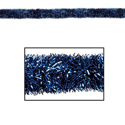 Northlight 100' x 4" Blue Commercial Length Tinsel Artificial Christmas Garland - Unlit