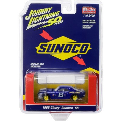 1968 Chevrolet Camaro SS #6 "Sunoco" Dark Blue Limited Edition to 2400 pieces 1/64 Diecast Model Car by Johnny Lightning
