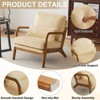 Karl Home Mid Century Solid Wood Accent Chair Upholstered Armchair with an Extra Pillow - 4 of 4