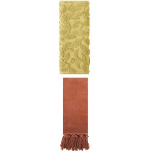 REGALWOVEN 2 Packs Soft Absorbent Cotton Hand Towels with Tassels 14" x 30" - 1 of 4