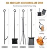 Tangkula 36” Firewood Rack with Tool Set 36” Fireplace Log Holder for Indoor&Outdoor Wood Stacker Lumbar Storage Organizer - 4 of 4