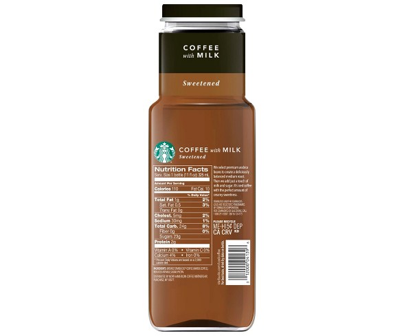 Starbucks Iced Coffee Drink - 11 fl oz Glass Bottle