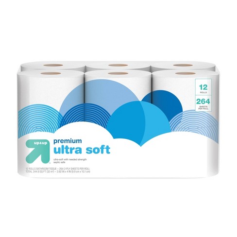 Premium Ultra Soft Toilet Paper - 12 Mega Rolls - up & up™