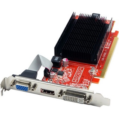 VisionTek Radeon 5450 2GB DDR3 (DVI-I, HDMI, VGA) - Passive Cooler - DirectX 11.0 - 1 x HDMI - 1 x VGA - 1 x Total Number of DVI (1 x DVI-I) - PC