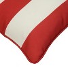 Outdoor Decor by Commonwealth Printed Stripe Outdoor Pillow Cover 18" x 18" Red (Cover Only) - 4 of 4