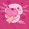 Girls' - Instant Message - Axolotl Loves Ice Cream Fitted Short Sleeve Graphic T-Shirt - 2 of 4