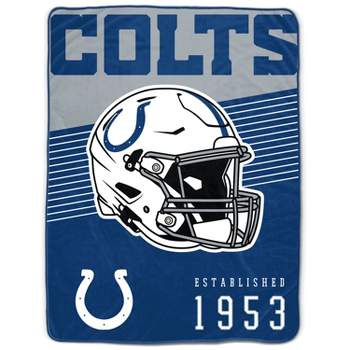 NFL Indianapolis Colts Helmet Stripes Flannel Fleece Blanket