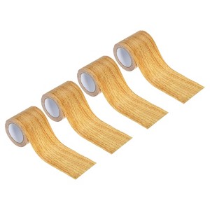 Unique Bargains Floor Door Table Desk Self-Adhesive Textured Masking Wood Grain Repair Tapes 2.2" x 15' 4 Pcs - 1 of 4
