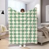 Soft Flannel All-Season Cozy Throw with Green & Checkered Design, for Bed, Sofa, Camping, Living Room & Office Decor, Christmas Gift - 3 of 4