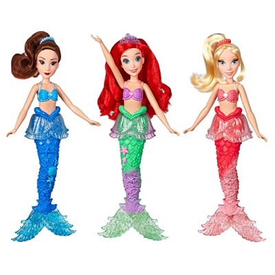 Disney Princess Ariel and Sisters Fashion Dolls, 3pk of Mermaid Dolls