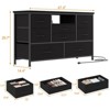 Coolmee 8 Drawer Fabric Dresser TV Stand, Dresser for Bedroom with Power Outlets & LED Lighting for 55 inch TVs, Wide Storage Console Table - 3 of 4