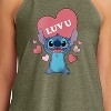 Women's - Lilo and Stitch - Luv U Graphic High Neck Tank - 2 of 3