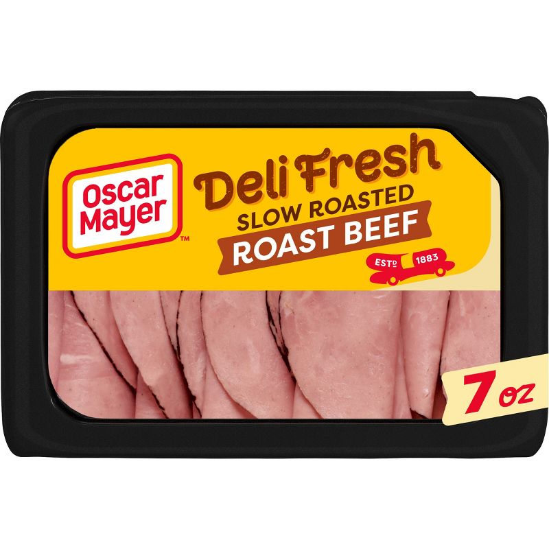 Oscar Mayer Deli Fresh Slow Roasted Roast Beef Sliced Lunch Meat - 7oz, 1 of 11