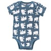 Hudson Baby Infant Boy Cotton Bodysuits 3pk, Blue Elephant - 3 of 4