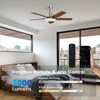 Siljoy 44-in Nickel Ceiling Fan with LED Light and Remote Control Include (5 Blades) For Bedroom Living Room and kitchen - 2 of 4