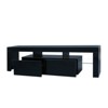 Syemin TV Stands and Consoles Modern Industrial TV Stand for 69 inch TVs up with Storage Shelvesfor Living Room, Black, 62.99"*13.78"*17.72" - 4 of 4