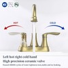 PAGED Bathroom Faucet with 360 Degree High Arc Swivel Spout, 2-Handle Centerset Vanity Sink Faucet with Pop-up Drain & Supply Hoses - 2 of 4