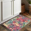 COZONY Washable Modern Abstract Runner Rug with Non-Slip Backing, Boho Chic Watercolor Design Low Pile Carpet for Hallway and Bedroom - 2 of 4