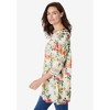 Woman Within Plus Size Crochet-Trim Three-Quarter Sleeve Tunic - 4 of 4