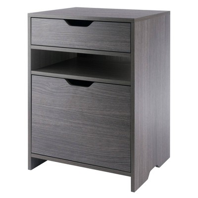 Tall Storage Cabinet Charcoal Gray - Buylateral