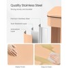 SONGMICS Kitchen Trash Can, 10.5 Gallon Garbage Can, Large Step Trash Bin with Lid, Stainless Steel, Soft Close, 15 Trash Bags Included - 3 of 4