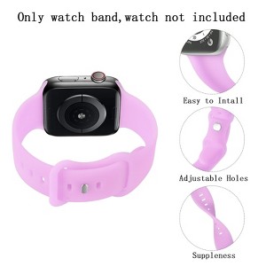 Worryfree Gadgets Soft Silicone Glow in the Dark Band for Apple Watch 38/40/41mm - 1 of 3