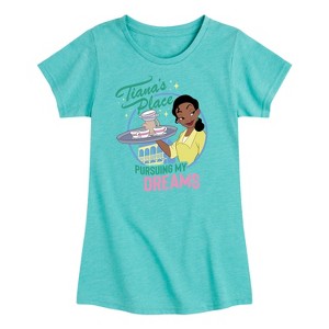Girls' - Disney Princess - Tianas Place Fitted Short Sleeve Graphic T-Shirt - 1 of 4