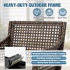 EAGLE PEAK Sienna Bay 6PCS Patio Wicker Dining Set w/ Soft Cushions Umbrella Hole - 4 of 4