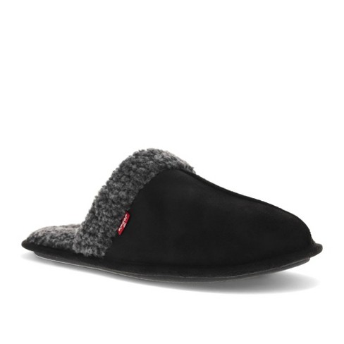 Mens black best sale house slippers