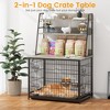 Furniture Dog Crate with Storage Shelves and Removable Tray - 2 of 4