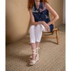 Women's Tencel Print Yoke And Appliques Shirt - PAPARAZZI - 4 of 4