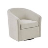 Amber Swivel Chair Ivory - Martha Stewart: Transitional Upholstered Accent, Metal Legs, Foam Fill - image 3 of 4