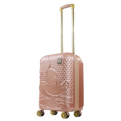 Ful Disney Textured Mickey Mouse 29in Hard Sided Rolling Luggage, Rose Gold