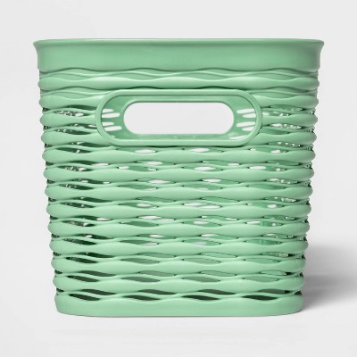 Wave Narrow Medium Storage Bin Crisp Green - Room Essentials™