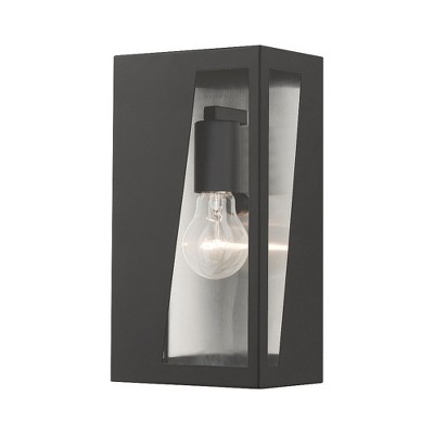 Livex Lighting Forsyth 1 - Light Wall Light in  Black/Brushed Nickel