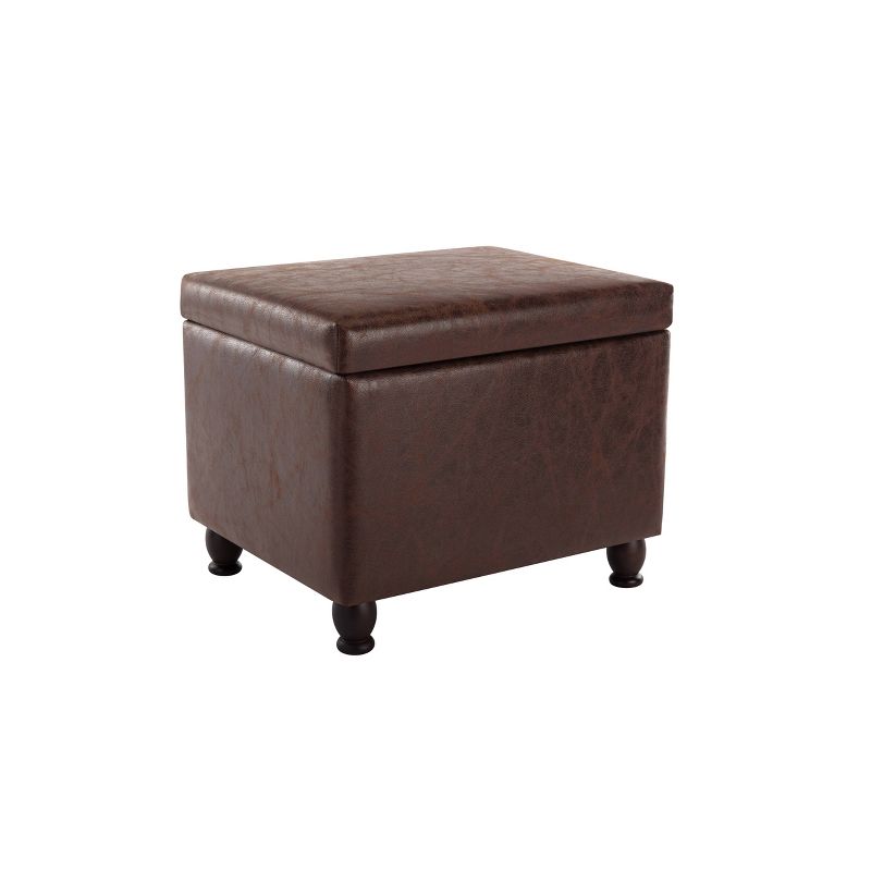 Rectangle Storage Ottoman with Hinged Lid - WOVENBYRD, 4 of 15