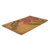 Northlight Natural Coir Floral Rectangular "Welcome" Doormat 18" x 30" - 4 of 4