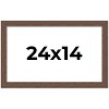 PosterPalooza | 24x14 Wide Barnwood Picture Frame, UV Acrylic, 6 Finishes - Grey, Brown, White, and Black - 2 of 4